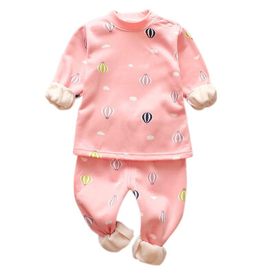 

Boys Girls Long Johns Sets 0-2T 2 Pcs Long Sleeve Underwear Suit Children Soft Cotton Suits Kids Autumn Winter Baby Underwears