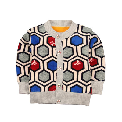 

New Baby Boys Girls Clothes Kid Cartoon Warm Sweaters Coat 0-2years Toddler Cardigan O-neck Thick Outerwear