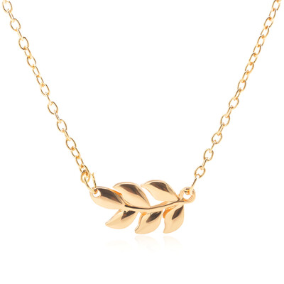 

Women Casual Leaf Shape Link Clavicle Chain Pendant Necklaces Fashion Jewelry