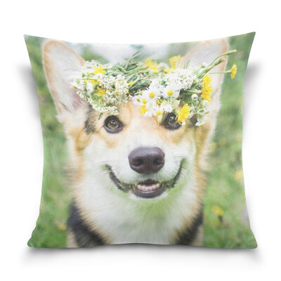 

ALAZA Throw Pillow Case Decorative Pillow Covers 16 X 16 inch Dog Pattern Pillowcase