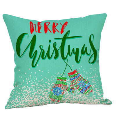 

Tailored Christmas Pillow Case Glitter Cotton Linen Sofa Throw Cushion Cover Home Decor