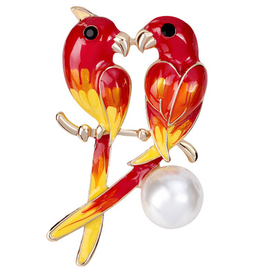 

New Fashion Animal Brooch Dripping Oil - Plated Bird Brooc Color Hand Painted Picnic Bird Brooch