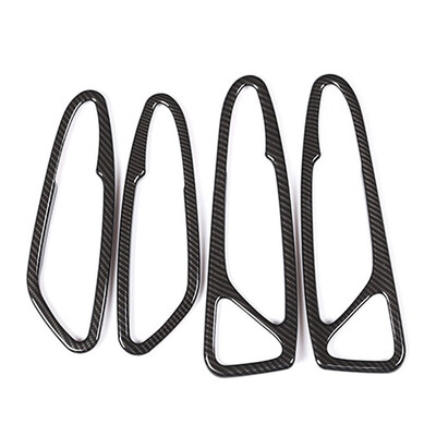 

4pcs Door Handle Frame Car Interior Trim Fit For Romeo Giulia Stelvio 2017-2018