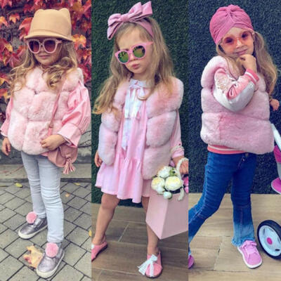 

Kid Baby Girl Vest Coat Jacket Winter Toddler Thick Outwear Cotton&Soft Fleece