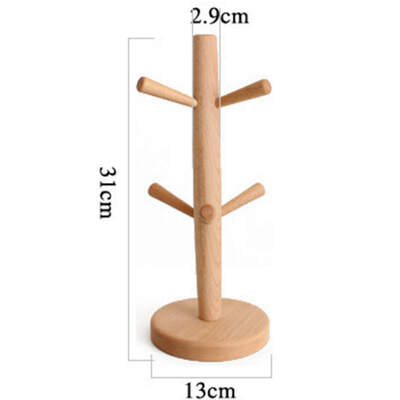 

Japanese Style Simple Wooden Detachable Drainage Cup Holder Home Decor Desktop Organizing Rack