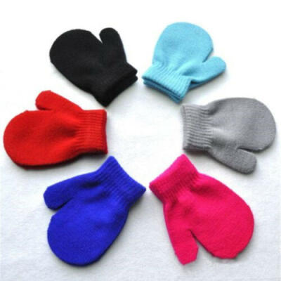 

1 Pair Baby Toddler Mittens Gloves Boys Girls Winter Kids Warm Gloves Colors