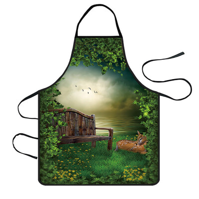 

Toponeto Home Women Waterproof Cute Cartoon Kitchen Restaurant Cooking Bib Apron Aprons