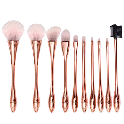 

10Pcsset Makeup Brush Kit Foundation Loose Powder Brush Eyeshadow Brush Lip Brush Blush Eyebrow Comb Set