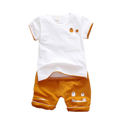 

Summer Baby Boys Clothes Short Sleeve Cartoon Eyes Print Tops T-shirt Shorts Toddler Casual Outfits Sets