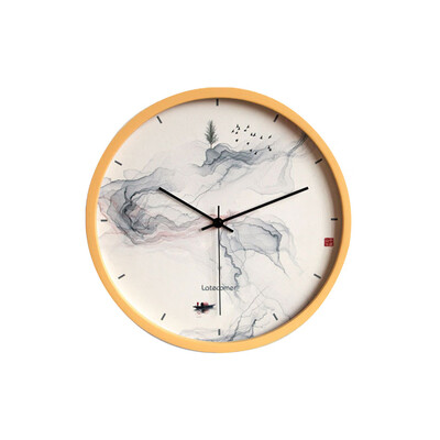 

Gobestart LATECOMER New Clock Watch Wall Clocks Silent Wooden Home Decoration Living Room