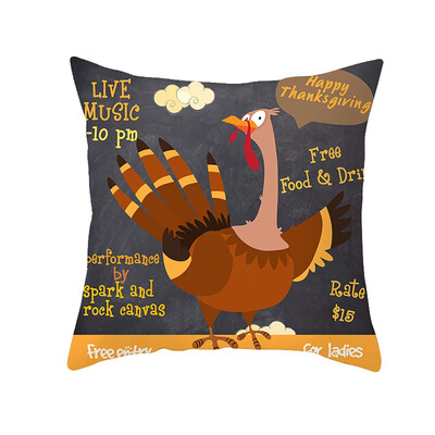 

〖Follure〗Thanksgiving Turkey Pillow Case Cushion Cover Sofa Bed Car Cushion Decor NEW