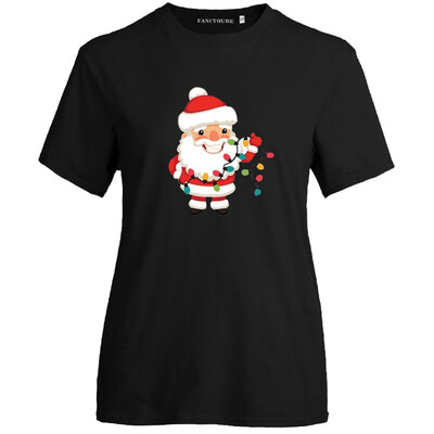 

Women&39S Fashion Short Sleeve Santa Claus