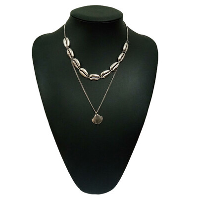 

Multilayer Shell Trendy Women Seashell Beach Boho Pendant Necklaces Jewelry