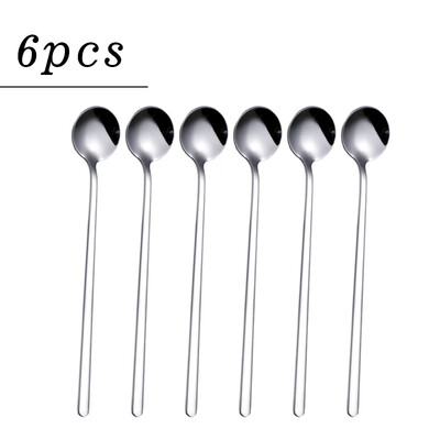 

6pcs Stainless Steel LongShort Handle Coffee Spoon Stirring Teaspoon Flatware