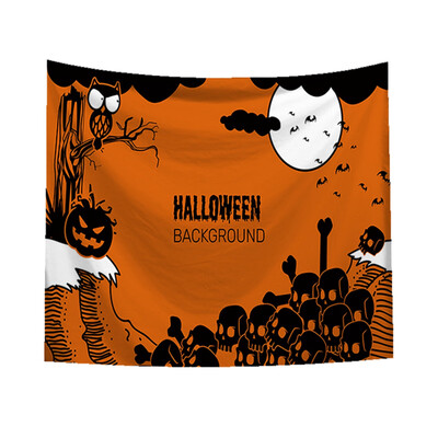 

Toponeto Sugar Skull Tapestry Halloween Trick Treat Horror Ghost Wall Hanging Home Decor