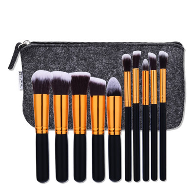 

10Pcs Makeup Brush Sets Tools Cosmetic Brush Foundation Eyeshadow Eyeliner Lip Powder Brush Pinceau MaquillageCosmetic Bag