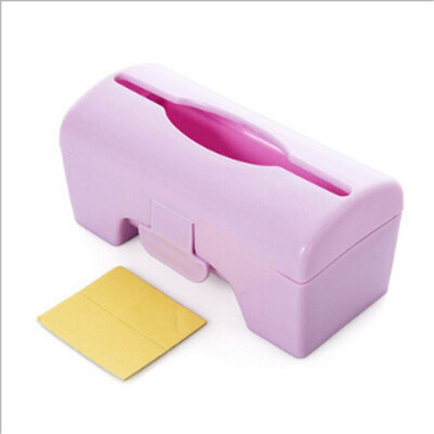 

Solid Color Plastic Wall-mounted Garbage Bag Storage Box Container Home Tool