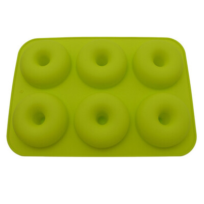 

6-grids Silicone Donut Mold Pan Non-Stick Molds Foldable Donut Mold Heat Resistant Jelly And Candy 3D Mold DIY Baking Tools