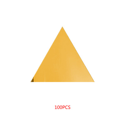 

100pcsset Triangular Mirror Sticker 3D Acrylic Mirrored Decals DIY Room Home Decoration Wallpaper