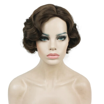 

StrongBeauty Finger Wavy Style Short Skin Top Synthetic Hair Wig Costume Wigs COLOUR CHOICES