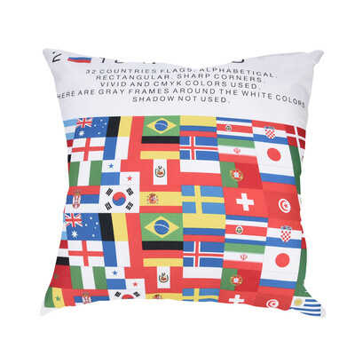 

〖Follure〗Soccor Print Pillow Case Polyester Sofa Car Cushion Cover Home Decor