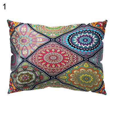 

Mandala Plaid Triangle Pillow Case Cushion Cover Sofa Bed Car Cafe Office Decor