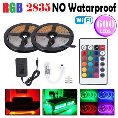 

Gobestart WIFI RGB LED Strip Light SMD 2835 DC12V Led Flexible TapeWIFI ControllerDriver
