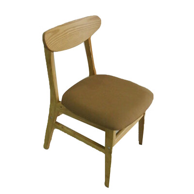 

1 New Wooden Dining Chair Cover Saddle Elastic Polyester Printed Hotel Home Use