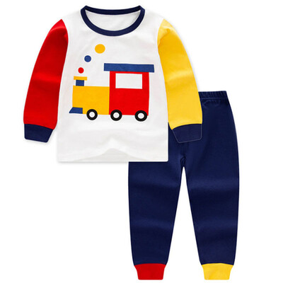 

2019 Autumn Baby Kids Girls Long Sleeve Cartoon Print T-Shirt TopPants Outfits Pajamas Sleepwear Set