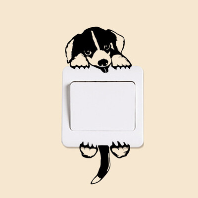 

Funny DIY Cute Cat Dog Switch Stickers Wall Stickers Home Decoration Bedroom Parlor Decoration