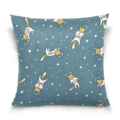 

ALAZA Throw Pillow Cover 16 X 16 inch Cushion Cover with Funny Cat Printed Pillowcase