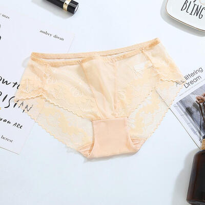 

Brand Underwear Women Lace Briefs Ultra-thin Comfort Mid Waist Seamless Solid 2019 New Panties 9 Colors 1PCS hot sale