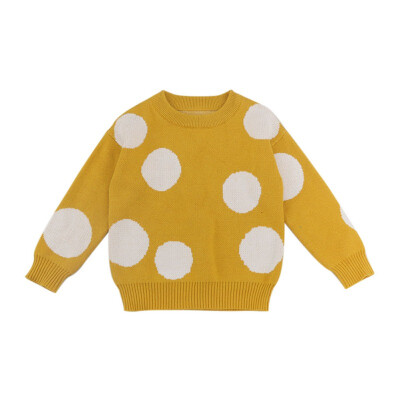 

2019 Children Baby Sweaters Dot Boys Sweaters Winter Girls Sweaters Knit Kids Pullover Casual Boys Clothing 1-6 Years