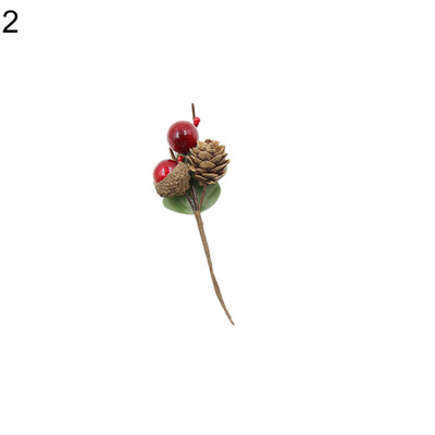 

DIY Wreath Christmas Artificial Flower Berries Stamens Crafts Party Decoration