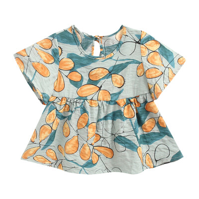

Floral Print Short Sleeve Dress Summer Baby Girls Dress Casual Newborn Girls Dress Kids Toddler Festival party Pageant Dress
