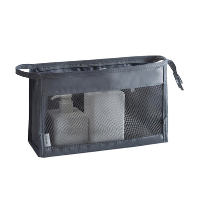 

Square Grid Makeup Bag Travel Storage Washing Bag Handle Hanging Carrying Bag Closet Organizer Storage Bag 26158cm
