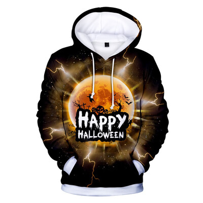 

Toponeto Mens Casual Scary Halloween Lover 3D Print Party Long Sleeve Coat Top Blouse