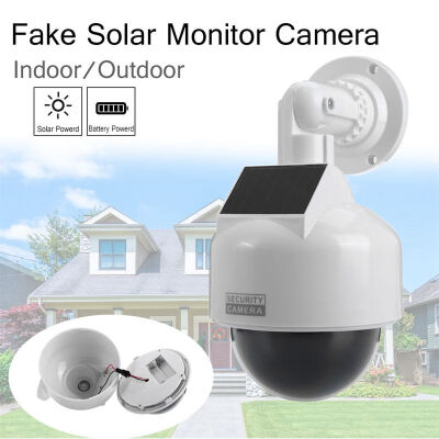 

UpperX Solar Powered fake cameras Dummy CCTV Camera security Waterproof with LED Lights