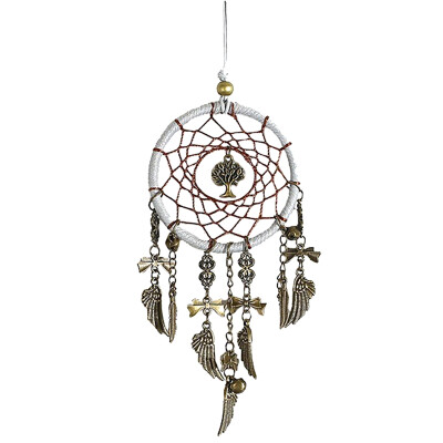 

Retro Wind Chimes Hanging Ornaments Feather Beads Key Ring Hanging Party Wedding Ornament Dream Catcher Keychain