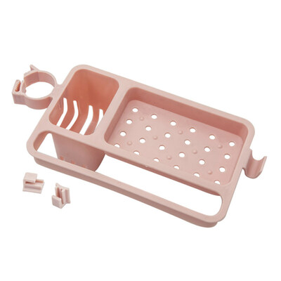 

Adjustable Draining Rack Sponge Soap Container Holder Kitchen Bathroom Organizer
