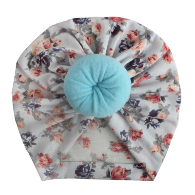 

Autumn Winter Soft Cute Newborn Baby Flower Pearl Design Girls Caps Infant Hat Turban Elastic Caps