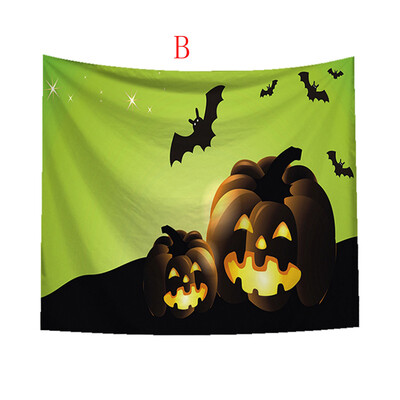 

Toponeto Sugar Skull Tapestry Halloween Trick Treat Horror Ghost Wall Hanging Home Decor