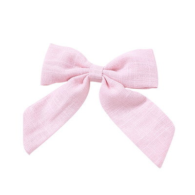 

Casual New Baby Children Girls Hairpin 14 Colors Cloth Cute Sweet High Quality Swallowtail Bowknot Shape Solid Colors Hair Clip