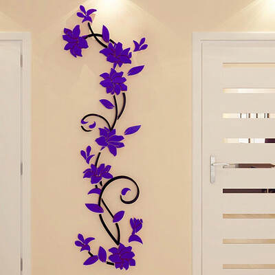 

Wall Stickers 3D Romantic Rose Flower Wall Sticker Removable Decal Room Vinyl For Home Bedroom Decoration