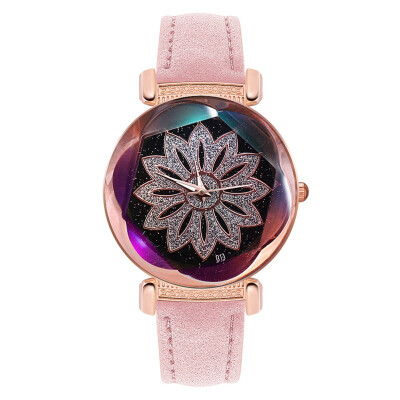 

Women Quartz Magnet Buckle Starry Sky Flower Watch Luxury Ladies Stainless Steel Quartz Watch Lady Wristwatch Decoration