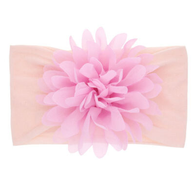 

Newborns Children Nylon Hair Band Baby Chiffon Flower Stretch Headband Baby Girls Headdress