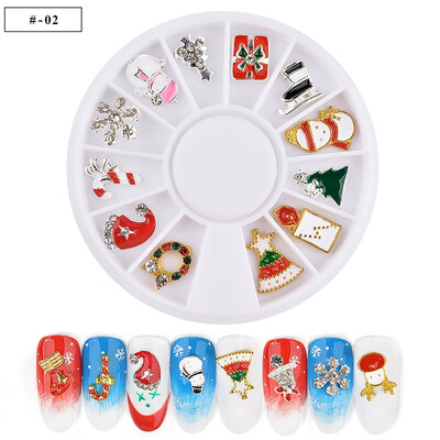 

Gobestart Manicure Turntable Christmas Series Diy Nail Decoration Accessories
