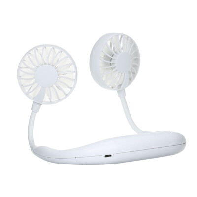 

Wearable Portable Hand Free Neckband Fan USB Rechargeable Personal Mini Double Fans 3 Speed Adjustable Outdoor Accessories