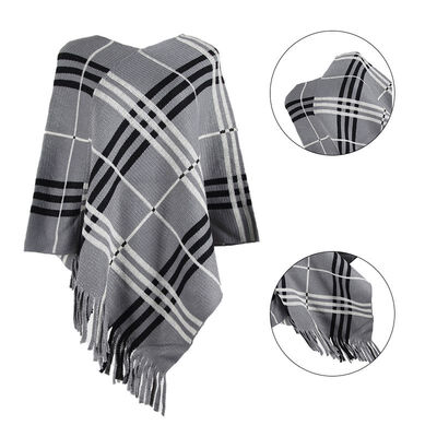 

Shawl Cloak Sweater Female Personality Fashion Diagonal Stripe Set Head Sexy V-Neck Comfortable Simple And Simple Temperament