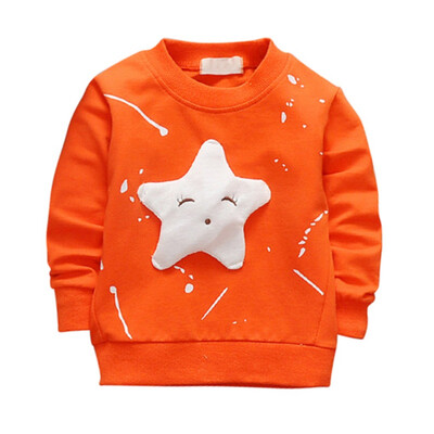 

Fashion Children Cartoon Long Sleeved T-shirt all-match Korean Star Girl Jacket Direct Foreign Trade New